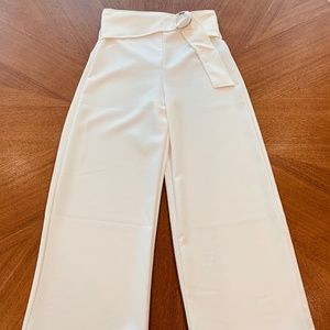 White Loop Belt Pants - Forever 21 - NWT